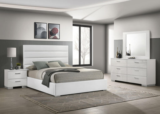 Felicity 4-piece Queen Bedroom Set White High Gloss - 203511Q-S4