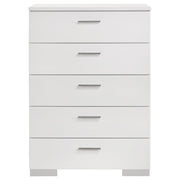 Felicity 5-piece California King Bedroom Set White Gloss - 203500KW-S5L