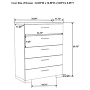 Felicity 5-piece Queen Bedroom Set White High Gloss - 203500Q-S5