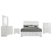 Felicity 5-piece Queen Platform Bedroom Set White - 203510Q-S5