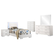 Felicity 5-piece Twin Bedroom Set White High Gloss - 203500T-S5