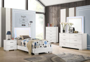 Felicity 5-piece Twin Bedroom Set White High Gloss - 203500T-S5L