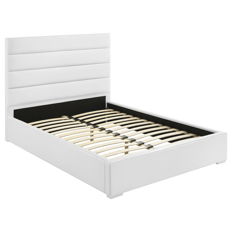 Felicity 53-inch Upholstered Full Platform Bed White - 203511F