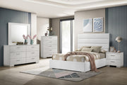 Felicity 53-inch Upholstered Full Platform Bed White - 203511F