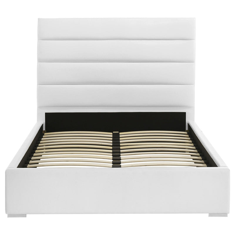 Felicity 53-inch Upholstered Full Platform Bed White - 203511F