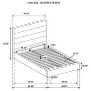 Felicity 53-inch Upholstered Full Platform Bed White - 203511F