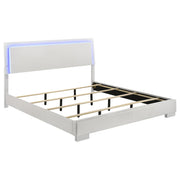 Felicity 6-piece Eastern King Bedroom Set White High Gloss - 203500KE-S6