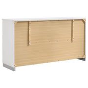 Felicity 6-piece Eastern King Bedroom Set White High Gloss - 203500KE-S6