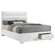 Felicity Queen Storage Bed White High Gloss - 203510Q