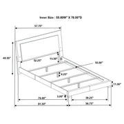 Felicity Wood Full LED Panel Bed White High Gloss - 203500F