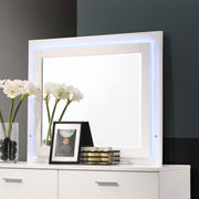 Felicity Wood LED Dresser Mirror White High Gloss - 203504LED