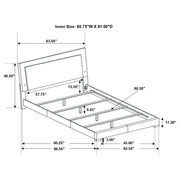 Felicity Wood Queen LED Panel Bed White High Gloss - 203500Q