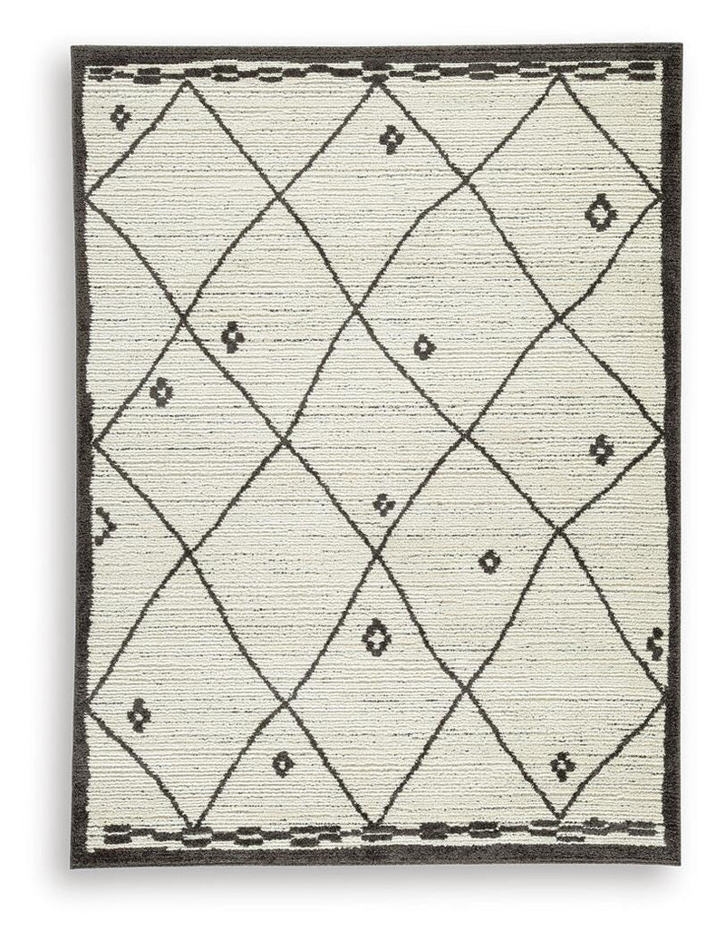 Fenriston Cream/Black Large Rug - R408301