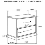 Fenwick 2-drawer Nightstand Bedside Table Grey Oak - 224982