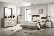 Fenwick 2-drawer Nightstand Bedside Table Grey Oak - 224982
