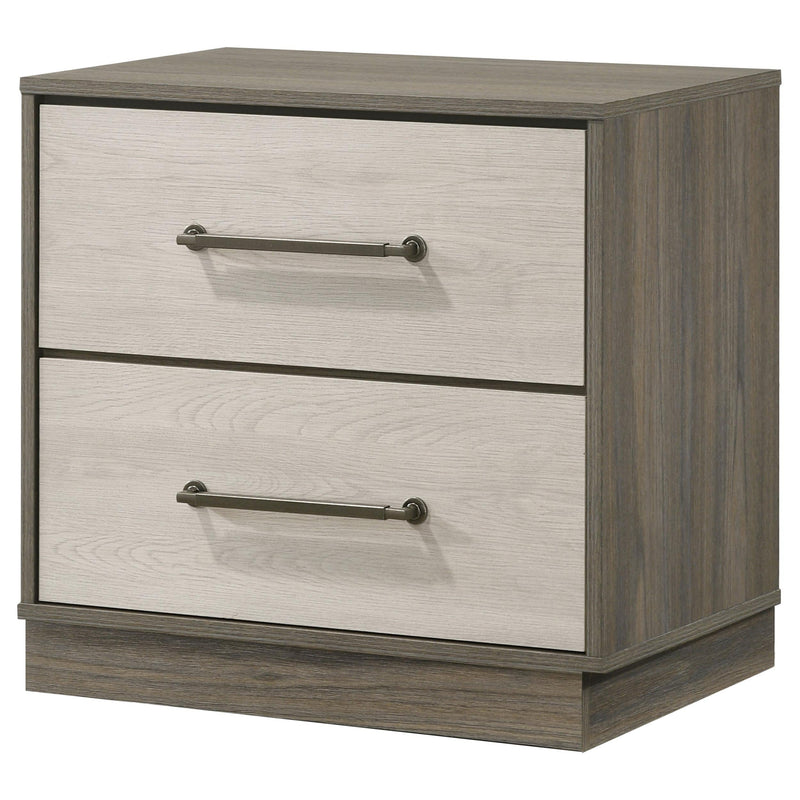 Fenwick 2-drawer Nightstand Bedside Table Grey Oak - 224982