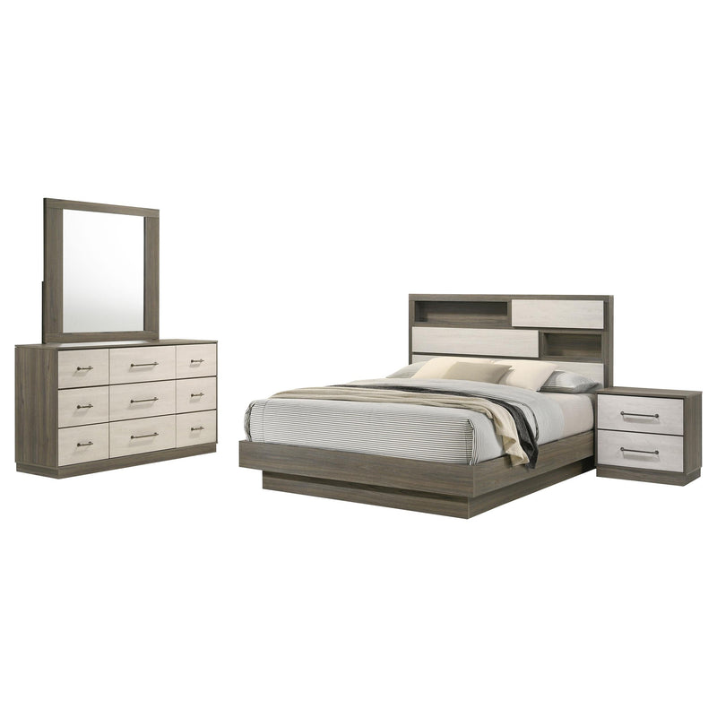 Fenwick 4-piece Eastern King Bedroom Set Grey Oak - 224981KE-S4