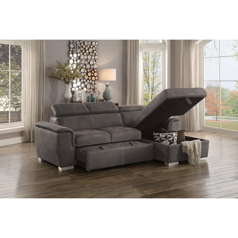 Ferriday Taupe Storage Sleeper Sectional - DMV FurnitureSleeper Sectional