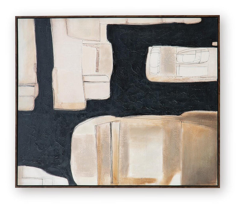 Feyville Black/Brown/Cream Wall Art - A8000515