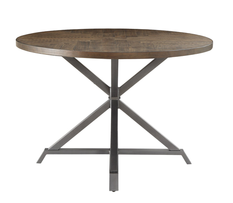 Fideo Brown/Gray Round Dining Set - DMV FurnitureDining Room Set