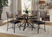 Fideo Brown/Gray Round Dining Set - DMV FurnitureDining Room Set