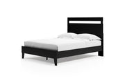 Finch Black/Brown Queen Panel Platform Bed - DMV FurnitureQueen Bed