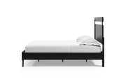 Finch Black/Brown Queen Panel Platform Bed - DMV FurnitureQueen Bed