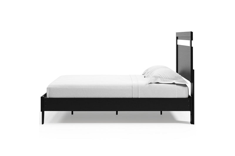 Finch Black/Brown Queen Panel Platform Bed - DMV FurnitureQueen Bed