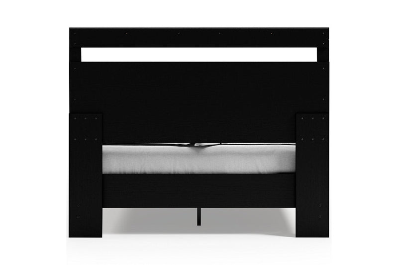 Finch Black/Brown Queen Panel Platform Bed - DMV FurnitureQueen Bed