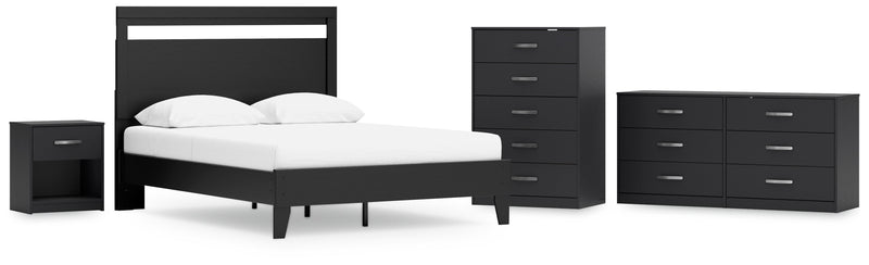 Finch Black Platform Bedroom Set from Ashley - DMV Furniture