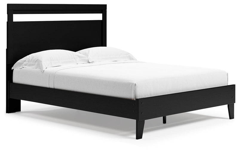 Finch Black Platform Bedroom Set from Ashley - DMV Furniture
