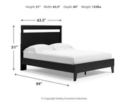 Finch Black Platform Bedroom Set from Ashley - DMV Furniture