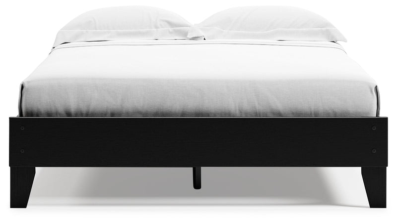 Finch Queen Platform Bed with Dresser in Black from Ashley - DMV Furniture