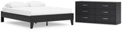 Finch Queen Platform Bed with Dresser in Black from Ashley - DMV Furniture