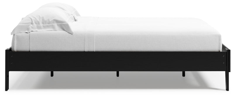 Finch Queen Platform Bed with Dresser in Black from Ashley - DMV Furniture