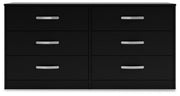 Finch Queen Platform Bed with Dresser in Black from Ashley - DMV Furniture