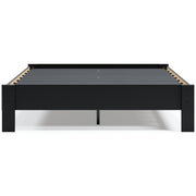 Finch Queen Platform Bed with Mattress in Black - PKG018310
