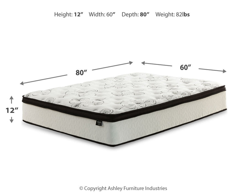 Finch Queen Platform Bed with Mattress in Black - PKG018311