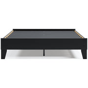 Finch Queen Platform Bed with Mattress in Black - PKG018311