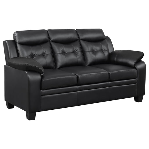 Finley Upholstered Padded Arm Tufted Sofa Black - 506551