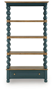 Finnworth Blue/Brown 70" Bookcase - A4000735