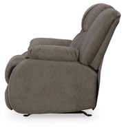 First Base Gunmetal Reclining Loveseat and 2 Recliners - 68804U3