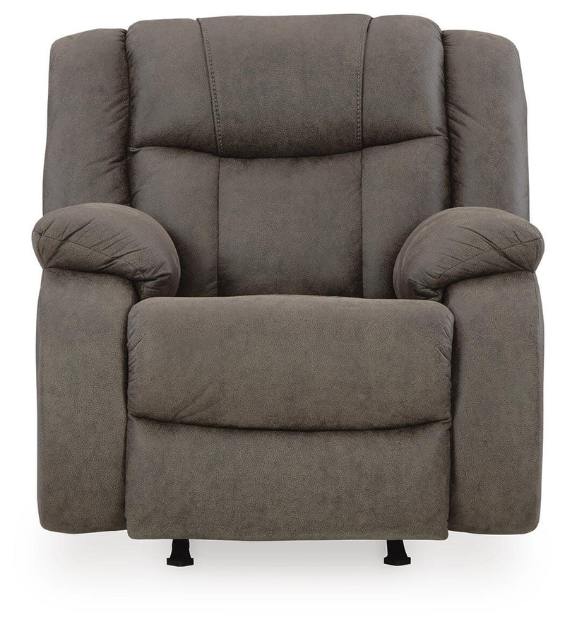 First Base Gunmetal Reclining Loveseat and Recliner - 68804U4