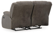 First Base Gunmetal Reclining Loveseat and Recliner - 68804U4