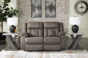 First Base Gunmetal Reclining Loveseat and Recliner - 68804U4
