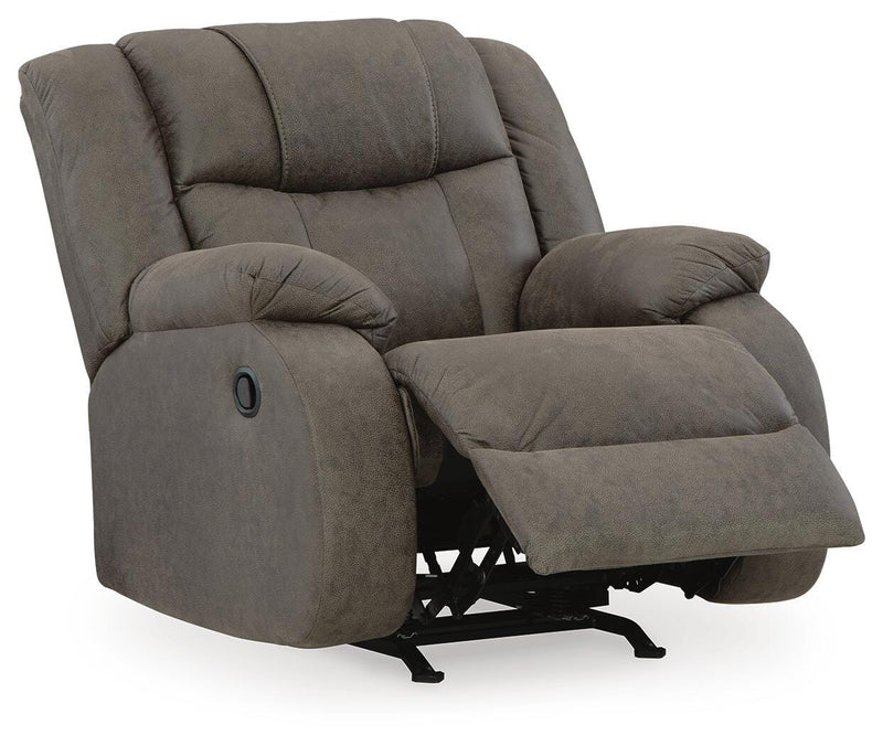First Base Gunmetal Reclining Loveseat and Recliner - 68804U4