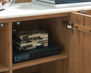 Fitzroy Brown/White Accent Cabinet - A4000688