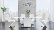 Flagler White Dining Set - DMV FurnitureDining Room Set