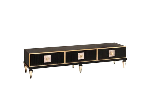 Flame Tv Stand Black in Black - 116-FLA-TV