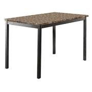 Flannery Black/Brown Faux Marble - Top Dining Set - DMV FurnitureDining Room Set